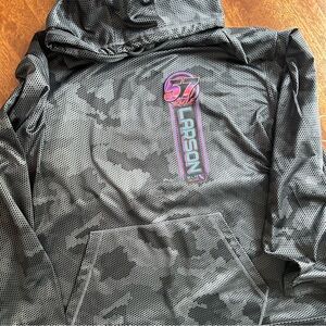 Gray Larson Hoodie with Pink Accents